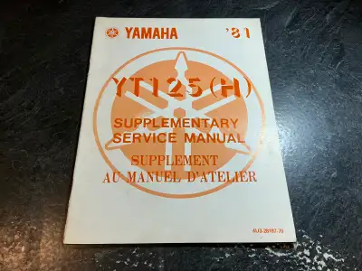 1981 Yamaha YT125 H Tri-Moto Trike 3 Wheeler ATC Service Manual, View more