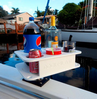 Docktail Butler Pontoon Boat Marine Food & Cocktail Table - Incl