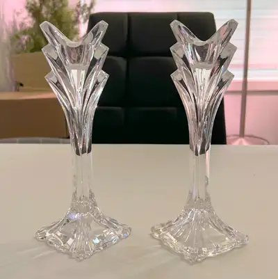 Pair of Crystal Candle Holders!, View more