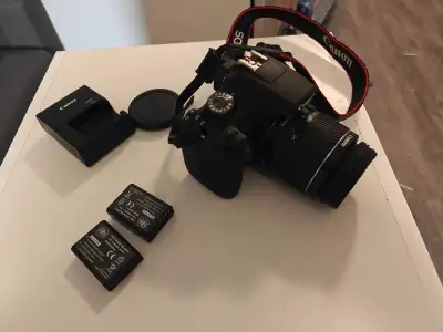 Canon EOS rebel T7 2023 with 18-55mm lens and accessories , View more