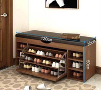 Brand New Shoe Cabinet 120*35*50cm in boxLight Wood Color