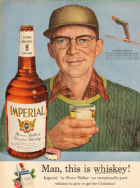 1954 full-page (10 ¼ x 14) magazine ad for Imperial Whiskey