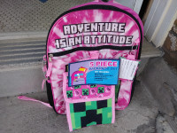 Ensemble Sac à dos 5 Pieces Minecraft Backpack & Lunch Bag Set