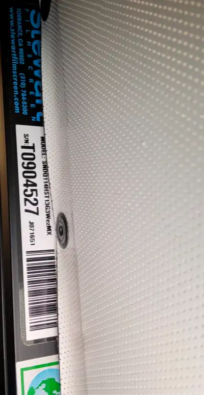 Stewart 114" diagonal StudioTek 130 G3 perforated screen, View more