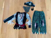 Halloween skeleton pirate costume - child M(7/8)