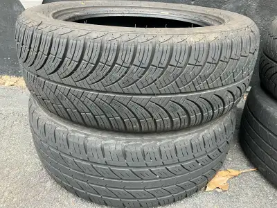 Here are four used tires, size 205/55R16, ready to roll and grip the road! These tires have seen som...