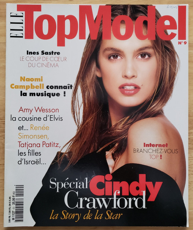 TOP MODEL Magazine # 9 - VINTAGE 1996 -CINDY CRAWFORD - NEUF! dans Magazines  à Laval/Rive Nord