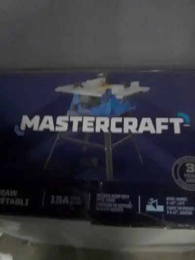 MasterCraft 10" 15 A table saw c/w stand new in box, View more