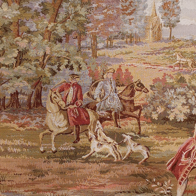 Vintage Italian Hunting with Horse & Hound Framed Sofa Tapestry! in Arts & Collectibles in London - Image 3