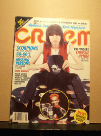 Creem magazine august 1984 Chrissie Hynde cover
