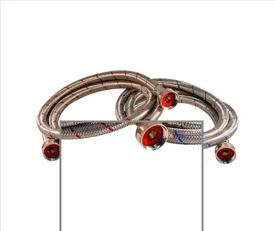 New stainless washing machine hose set, View more