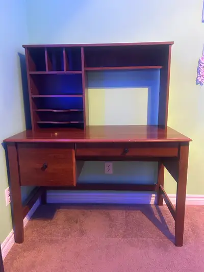 Office / Computer Desk w/ Drawers & Shelves (Cherry), View more