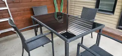 Patio chairs & table, View more