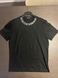 DOLCE GABBANA T-shirt with logo embroidery Black Men