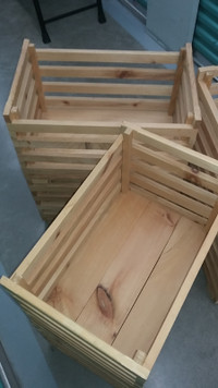 Record Bins Wooden Pine Crates Lot of 6 | or 1 Pair (x2) for $50