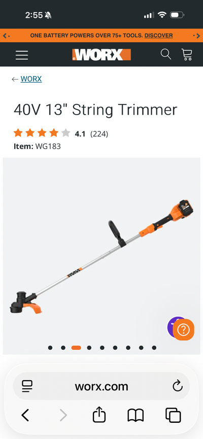 Ultra-Lightweight 40V Cordless String Trimmer Brand New in Box, View more