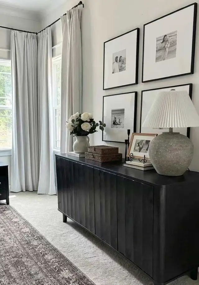 Modern Black Wood Credenza Sideboard in Dressers & Wardrobes in Markham / York Region - Image 3