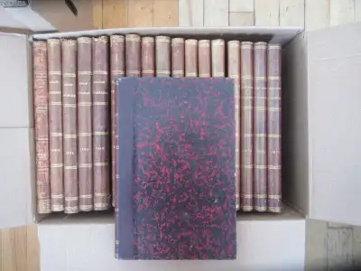 Magasin pittoresque, une série de 18 volumes de 1859 à 1876. Illustré; de centaines de cartes et ill...
