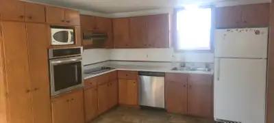 Two bedroom house with one and a half bathroom first floor kitchen living room full bathroom and lau...