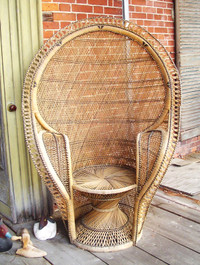 king cobra, fan, peacock chair.