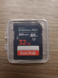 Sandisk Extreme Pro SDHC II, U3, 280 mb/s, 32 gb