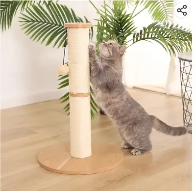 Ideal for kitten to large size cats up to 20lbs,1-2 cats Single pillar scratching post for cats to s...