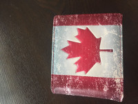 Wallet with Canadian flag leather 