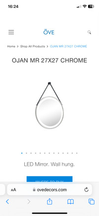 Brand new Ove Ojan LED mirror