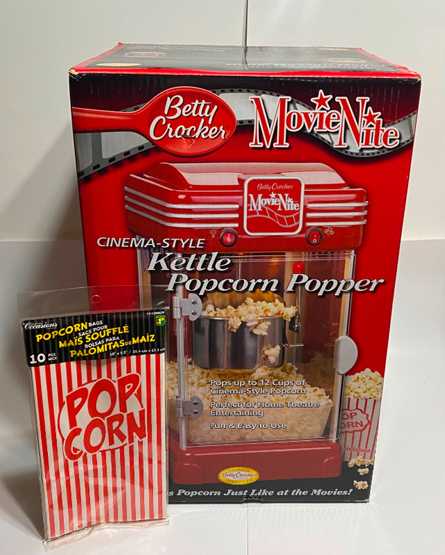 NEW Betty Crocker Cinema Style Popcorn  Popper in Microwaves & Cookers in Winnipeg