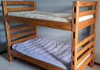 Crate Design Ladder End Bunk Bed. Twin Over Twin - Like new!