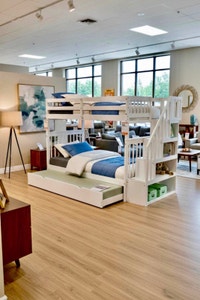 Space-Saving Twin Bunk Bed + Trundle Sleeps 3 Brand New Barrie Ontario Preview