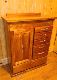 New Solid Cherry Hand Made Sewing Workstation Storage Cabinet