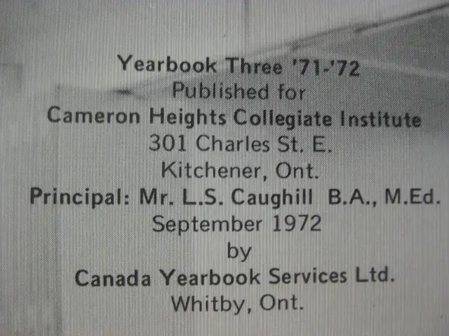 Cameron Heights Collegiate Institute Yearbook in Other in Mississauga / Peel Region - Image 4