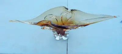 Large fabulous Chalet art glass piece unsigned measures 25 inches. Amazing to find a piece this size...