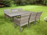 Ensemble table de jardin patio gris outdoor furniture set