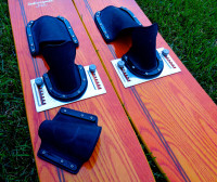 TRICK SKIS SEA GLIDERS—All Original—Made In Quebec—Solid Maple