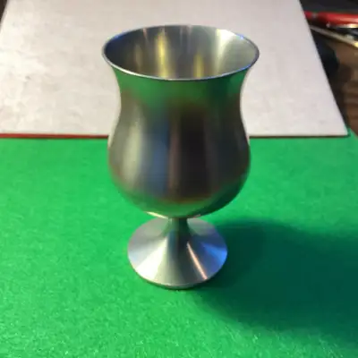 Selangor Pewter goblet 4 1/2” tall 2” wide Will ship at buyers cost