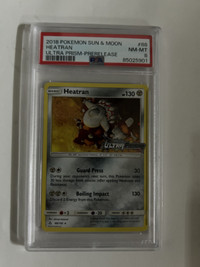 2018 POKEMON SUN & MOON 88 HEATRAN HOLO PRERELEASE PSA 8