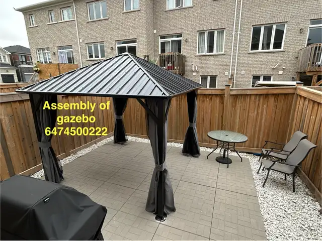 assembly of gazebo in Patio & Garden Furniture in Oshawa / Durham Region - Image 5