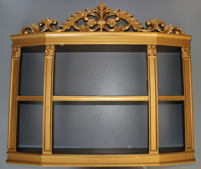 Vintage Syroco Curio Wall Cabinet Ornate Hollywood Regency Shelf, View more