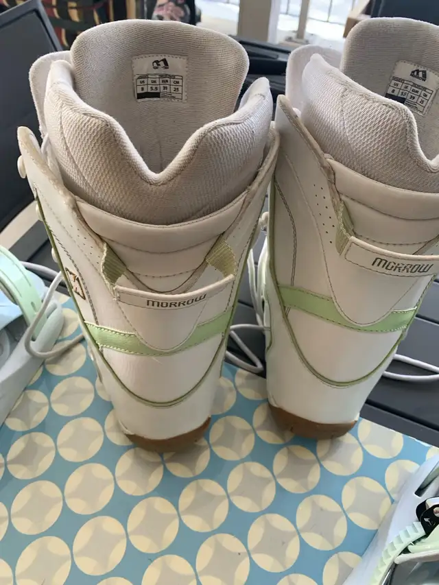 women’s K2 154cm snowboard with size 8 boots and bindings in Snowboard in Vernon - Image 2