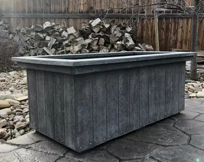 100% recycled plastic Planter, in or outdoor., View more