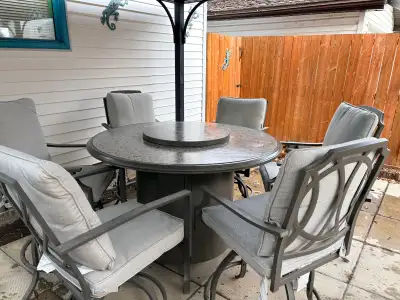 Fire Table & 6 Chairs, View more