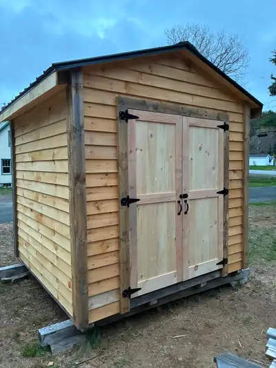 I have an 8’X8’ shed for sale. Made from sawmill lumber. Has 4”X4” skids underneath, framed with 2”X...
