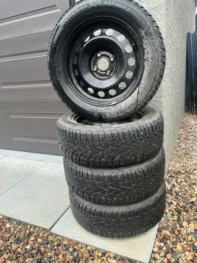 It’s cold and icy out there, you need these! 4 x 205/60 R16 tires on Rims, saves you about $100 a ye...