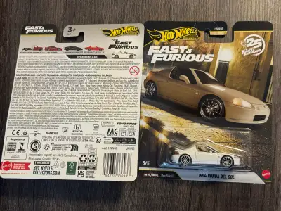 Hot wheels premium Fast and Furious Honda Del sol white, View more
