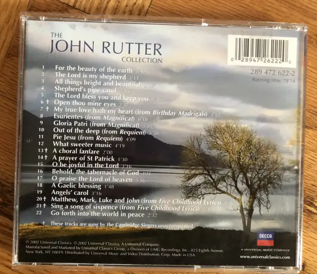 CD ** JOHN RUTTER ** COLLECTION63006662092417123