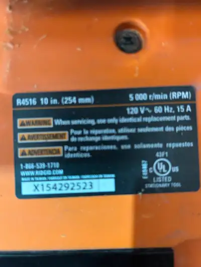 Ridgid plunge router $60.00 SOLD Rigid wet tile cutter with sliding table and has water hook-up $100...