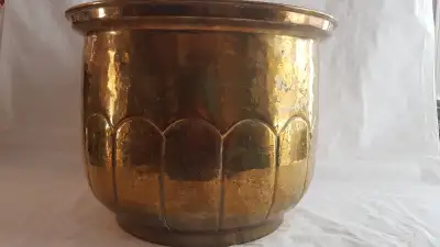 LARGE BRASS JARDINIERE, View more