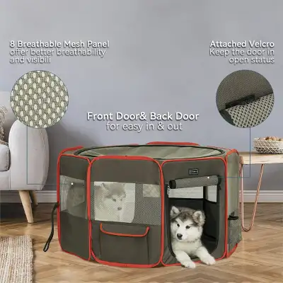 PETSFIT 8 PANEL DOG PLAYPEN FOR SMALL/MEDIUM DOGS, View more